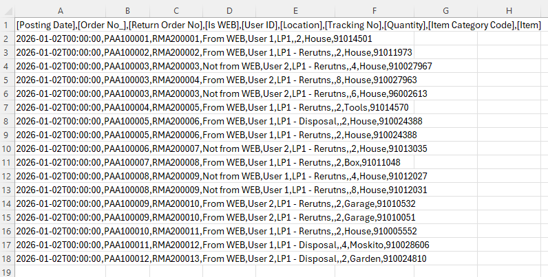 Plik CSV - Raport 1